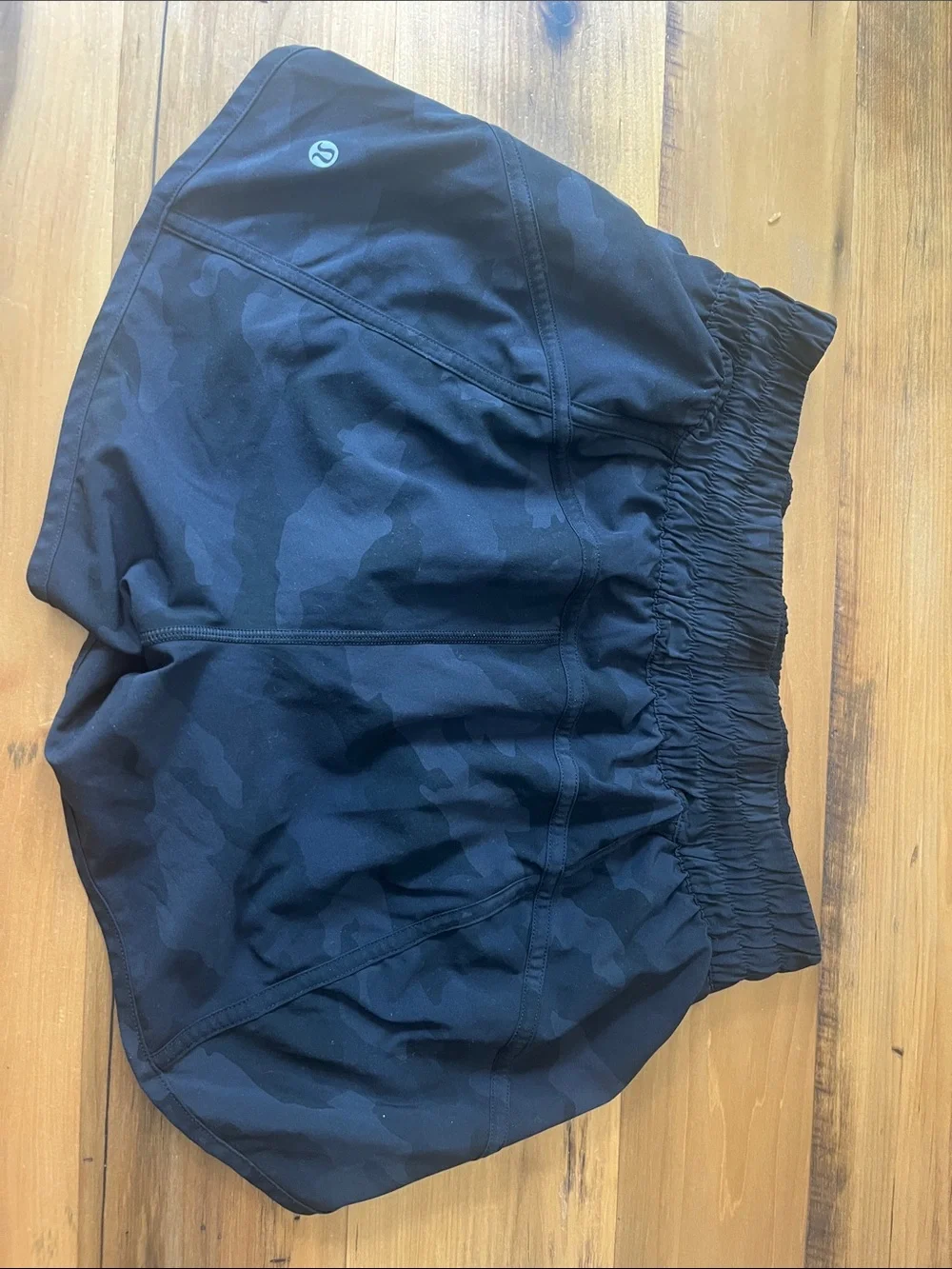 Lululemon Black Camo Athletic Shorts